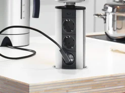 Multiconnettore da tavolo estraibile Port USB diametro 100 mm