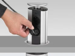 Multiconnettore da tavolo estraibile Port USB diametro 100 mm