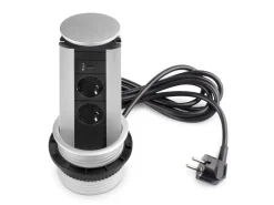 Multiconnettore da tavolo estraibile Port USB diametro 100 mm