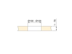 Multiconnettore estraibile da incasso Vertikal Push diametro 100 mm disponibile in 3 colori