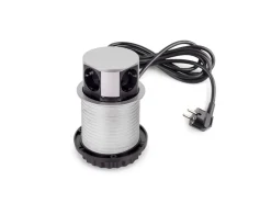 Multiconnettore estraibile da incasso Vertikal Push diametro 100 mm disponibile in 3 colori
