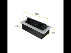 Multipresa per scrivania Atom 26, 225x111mm disponibile in 3 colori