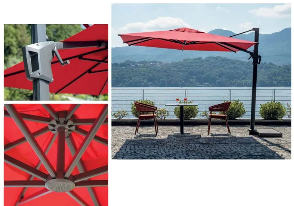 Ombrellone da Giardino in Alluminio con snodo orientabile in due misure e vari colori