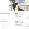 Ombrellone da Giardino Ovale palo centrale in Alluminio 2 Misure Disponibili