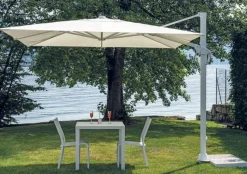 Ombrellone da giardino palo Ovale 93x60 mm ruotabile 360° in 2 misure e 2 colori
