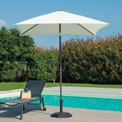 Ombrellone da Giardino Quadrato 2x2mt palo centrale in Alluminio Design Moderno