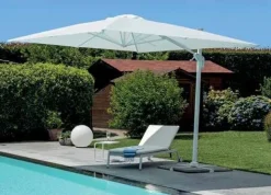 Ombrellone da giardino ruotabile in Alluminio Orientamento a 360° 2 Misure e 3 Colori
