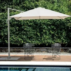 Ombrellone da giardino ruotabile in Alluminio Orientamento a 360° 2 Misure e 3 Colori
