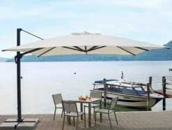 Ombrellone da giardino Ruotabile e Inclinabile palo Extra-Large 100x60 mm