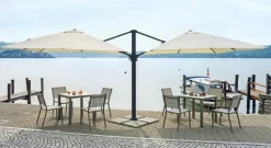 Ombrellone Doppio a braccio Palo Maxi 110x80 mm copertura Bifacciale
