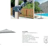 Ombrellone Luxury Quadrato 3x3 m fusto Wooden Look Spuncrylic Grigio tilt basculante