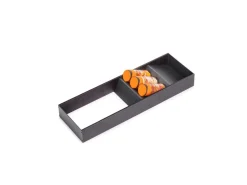 Organizzatore inclinato per cassetto Orderbox, 150x470 mm, Acciaio e Legno, Grigio antracite