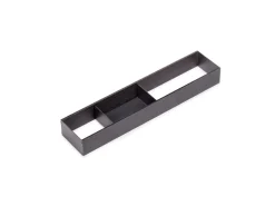 Organizzatore per cassetto Orderbox, 100x470 mm, Acciaio e Legno, Grigio antracite