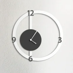 Orologio da parete HALO, bianco e antracite