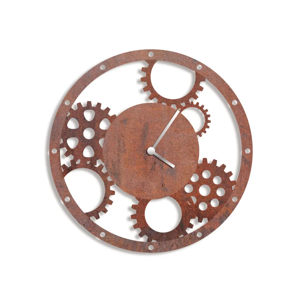 Orologio in ferro rustico effetto corten