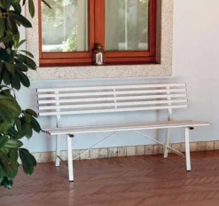Panca da Giardino Gallipoli a 3 posti in Ferro verniciato disponibile in 2 colori