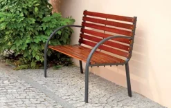 Panca da Giardino Piccadilly a 2 Posti in Legno e Ferro