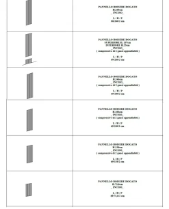 Pannello dogato Rovere chiaro con appendiabiti disponibile in varie misure
