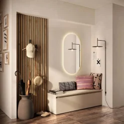 Pannello dogato Rovere chiaro con appendiabiti disponibile in varie misure