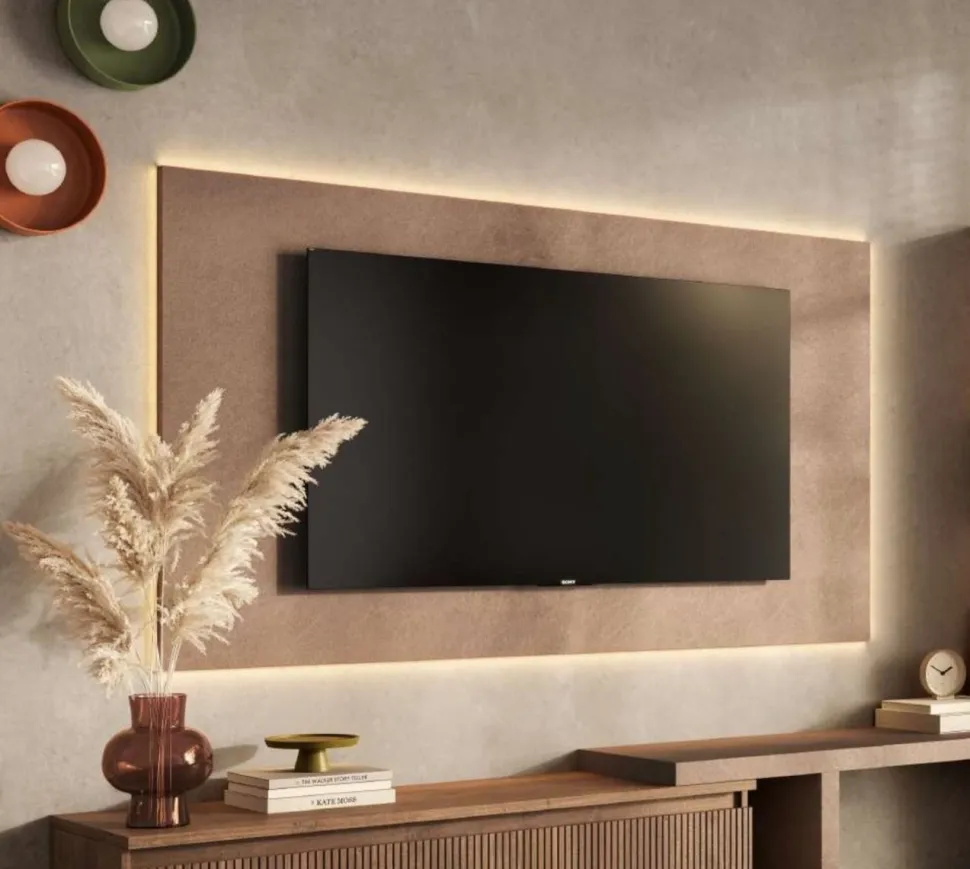 Pannello porta TV sospeso moderno disponibile in 9 colori