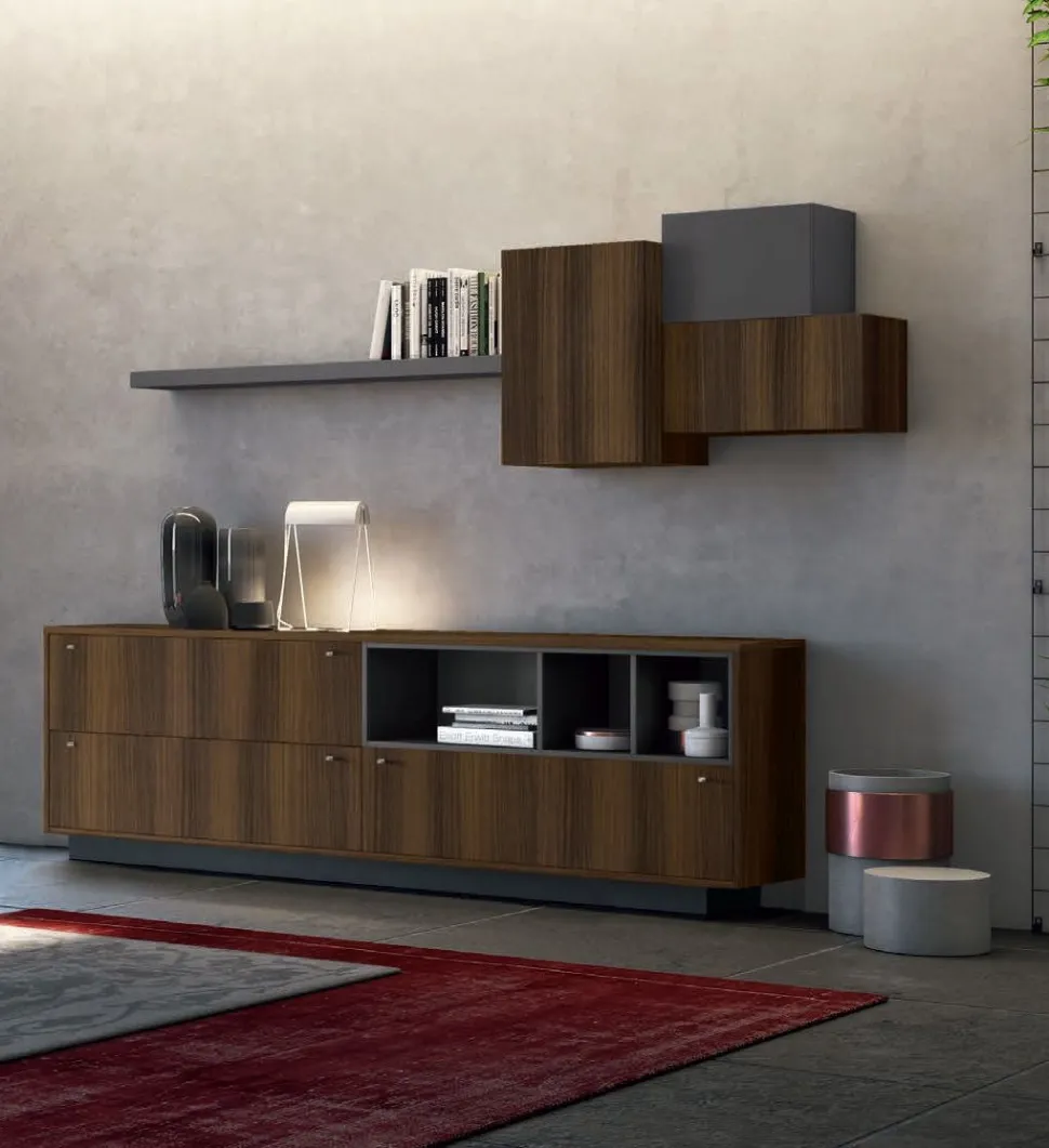 Parete attrezzata Amalia linea Cosmo disponibile in 21 colorazioni