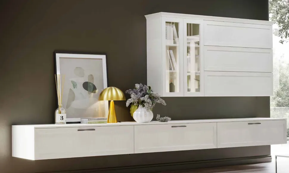Parete attrezzata Anita linea Motivi disponibile in vari colori