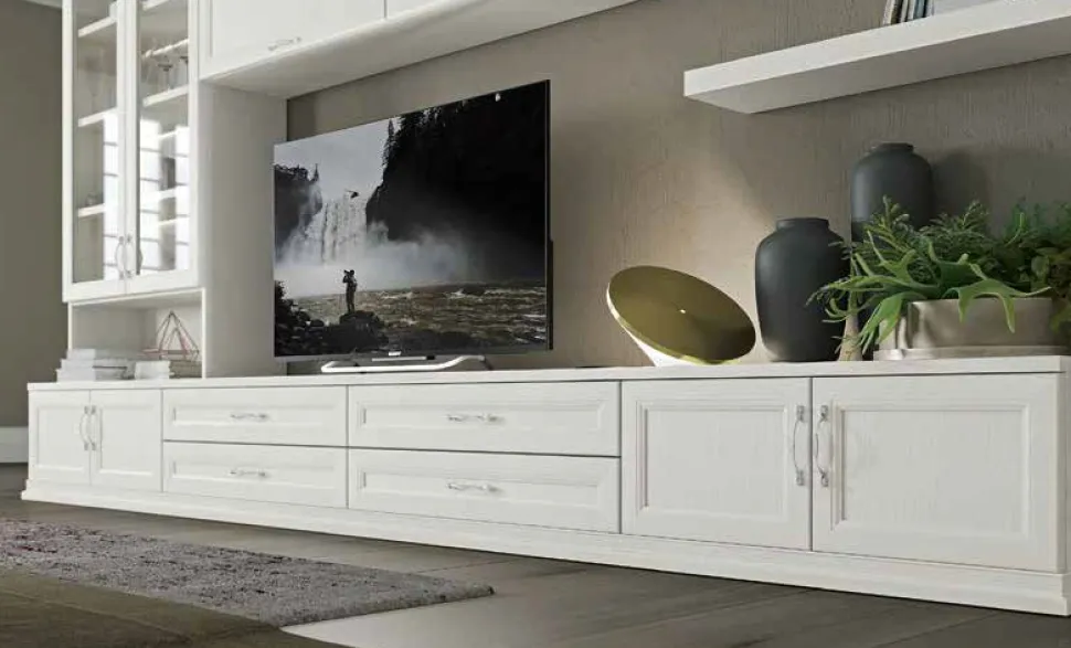 Parete attrezzata Barbara linea Motivi disponibile in vari colori