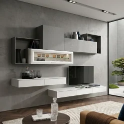 Parete Attrezzata Componibile Ania Linea Prevaling – Colori e Disposizione Personalizzabili