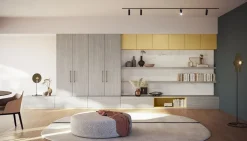 Parete attrezzata componibile Elio linea Contact disponibile in 30 colori