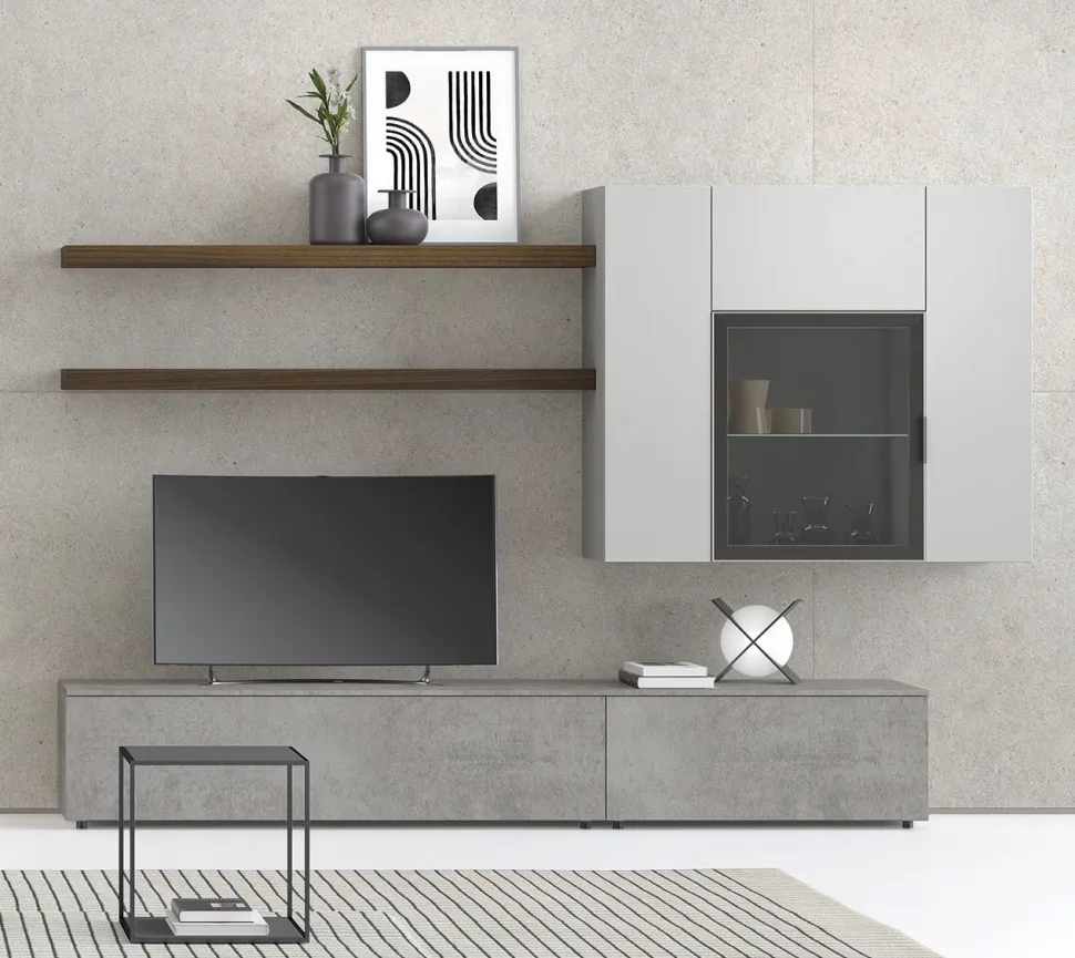 Parete attrezzata componibile Bali disponibile in vari colori