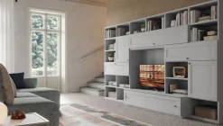 Parete attrezzata con ante e cassetti Connie linea Contact disponibile in 30 colori