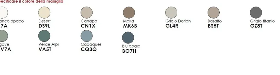 Parete attrezzata con maniglie a gola e libreria con montanti disponibile in vari colori