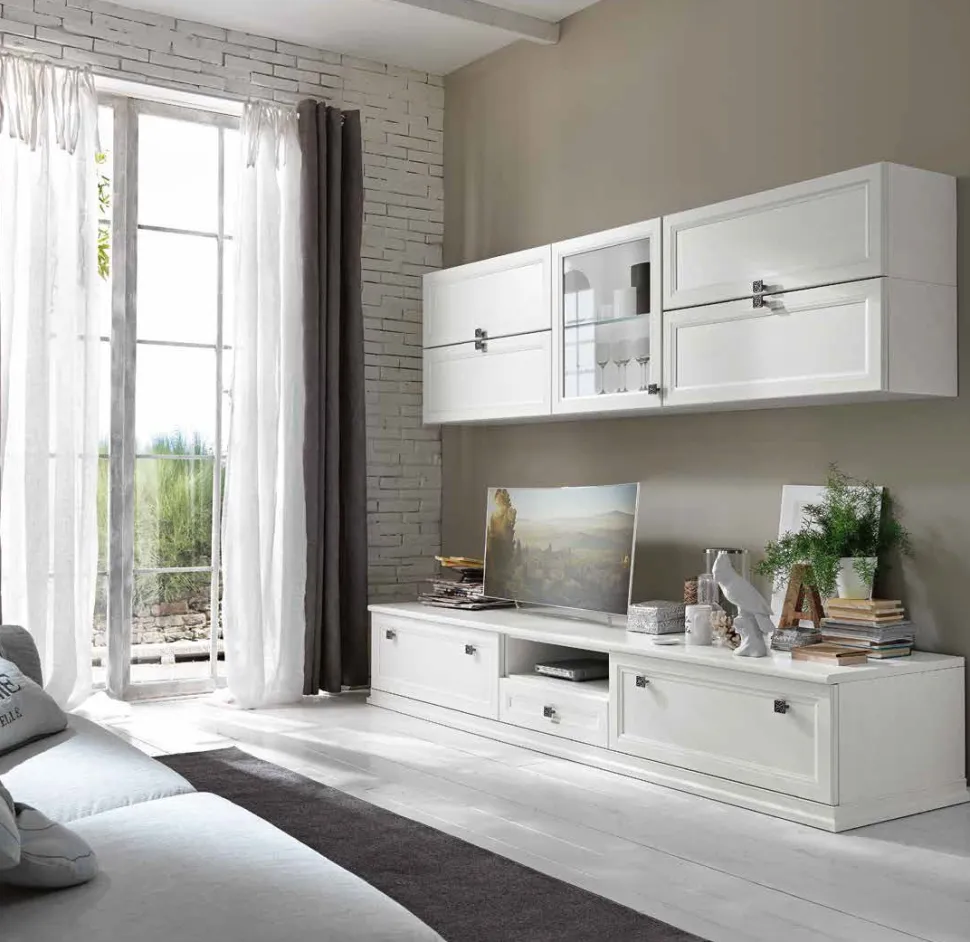 Parete attrezzata Damiano linea Motivi disponibile in vari colori