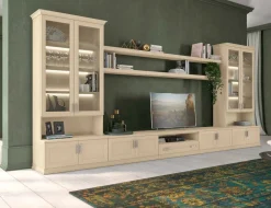 Parete attrezzata Gemma linea Motivi disponibile in vari colori
