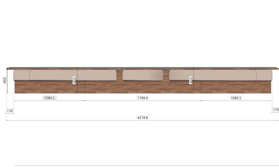 Parete attrezzata in legno moderna componibile con Boiserie e mensole disponibile in vari colori