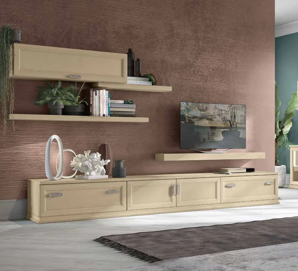 Parete attrezzata Marika linea Motivi disponibile in vari colori