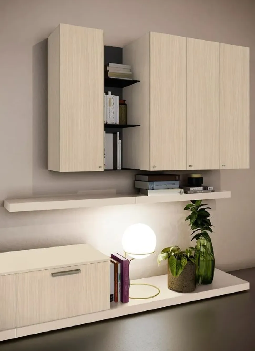 Parete attrezzata Mark linea Cosmo disponibile in 21 colorazioni