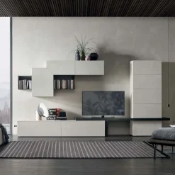 Parete attrezzata moderna componibile Antony linea Nais disponibile in vari colori