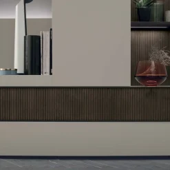Parete attrezzata moderna componibile Ellen linea Nais disponibile in vari colori