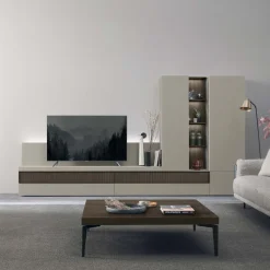 Parete attrezzata moderna componibile Ellen linea Nais disponibile in vari colori