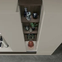 Parete attrezzata moderna componibile Ellen linea Nais disponibile in vari colori