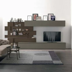 Parete attrezzata moderna componibile Iago linea Nais disponibile in vari colori
