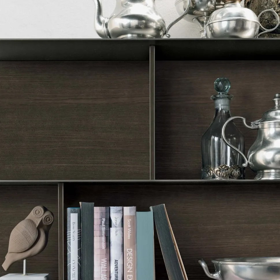 Parete attrezzata moderna componibile Iago linea Nais disponibile in vari colori