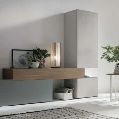Parete attrezzata moderna componibile Gironda linea Nais disponibile in vari colori
