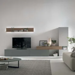 Parete attrezzata moderna componibile Gironda linea Nais disponibile in vari colori