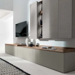 Parete attrezzata moderna componibile Amber linea Nais disponibile in vari colori