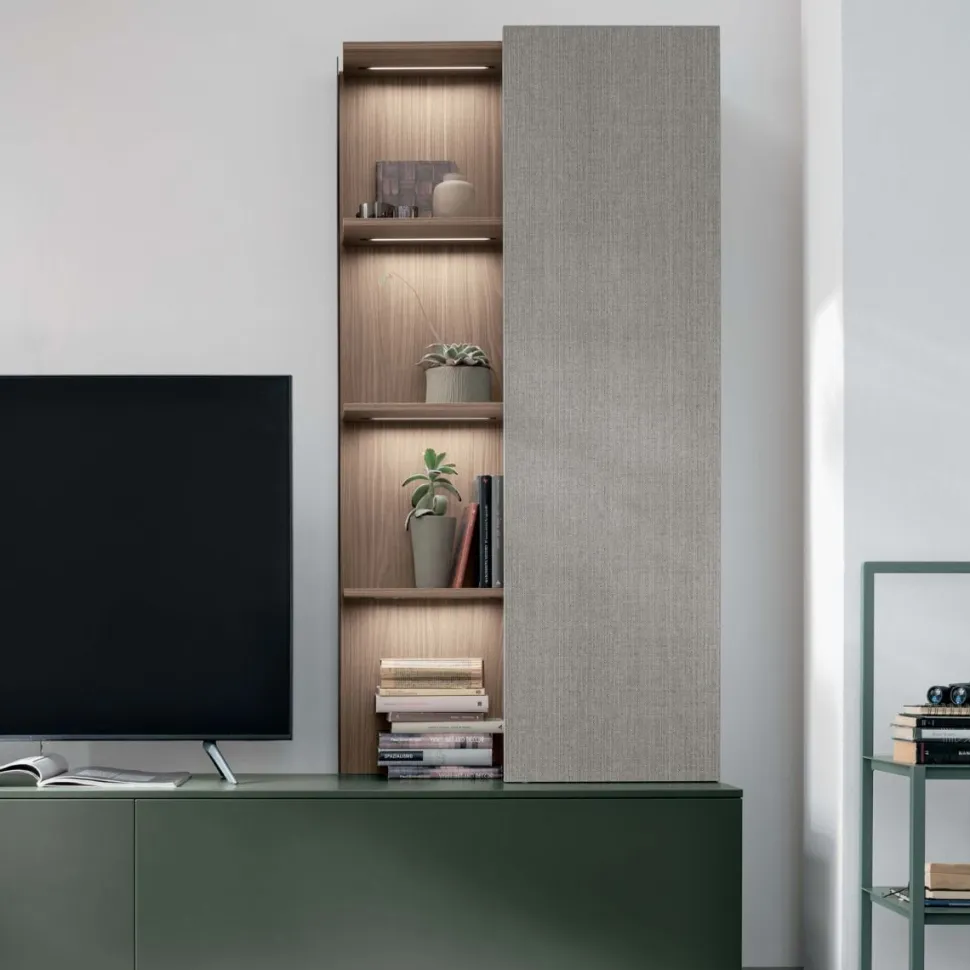 Parete attrezzata moderna componibile Marte linea Nais disponibile in vari colori