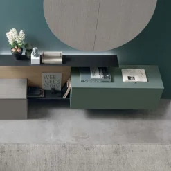 Parete attrezzata moderna componibile Faster linea Nais disponibile in vari colori