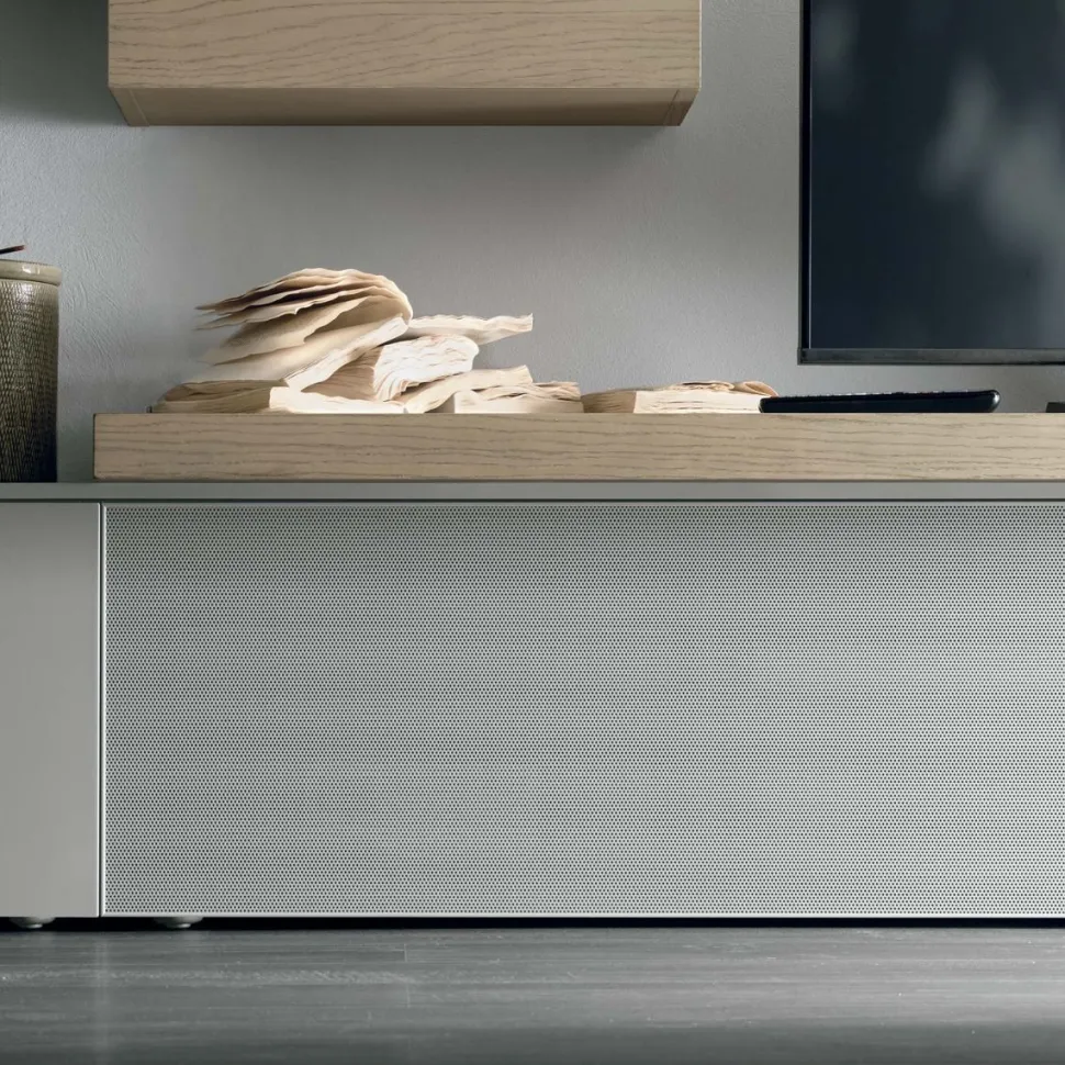 Parete attrezzata moderna componibile Box linea Nais disponibile in vari colori
