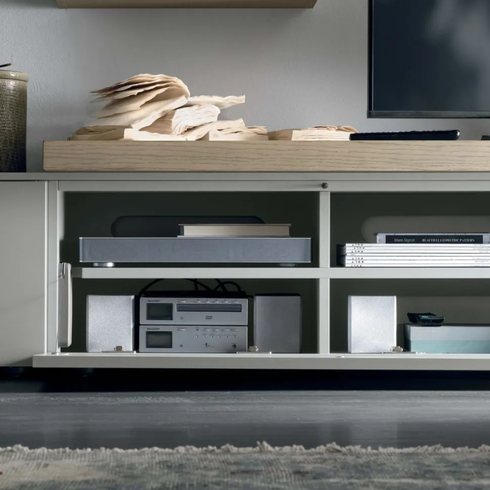 Parete attrezzata moderna componibile Box linea Nais disponibile in vari colori